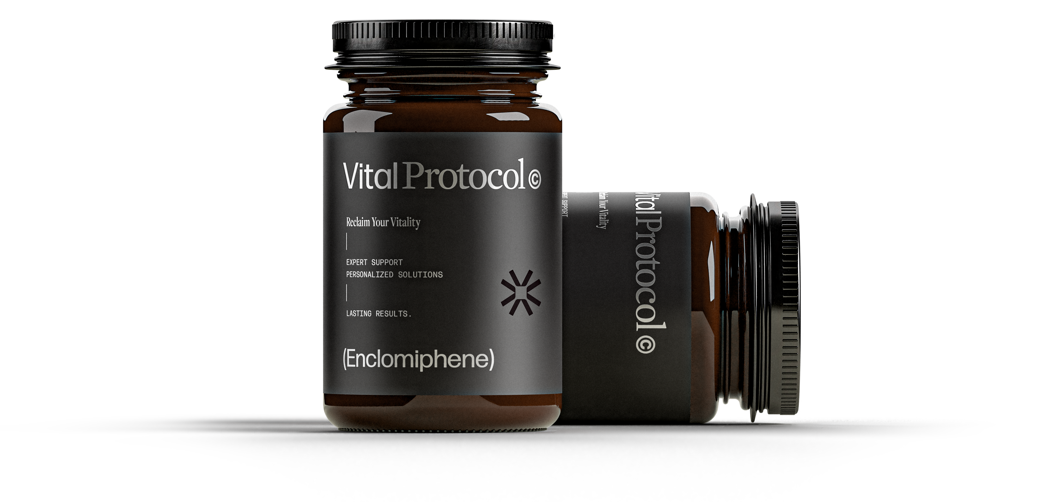Vital Protocol bottle with pills exploding out